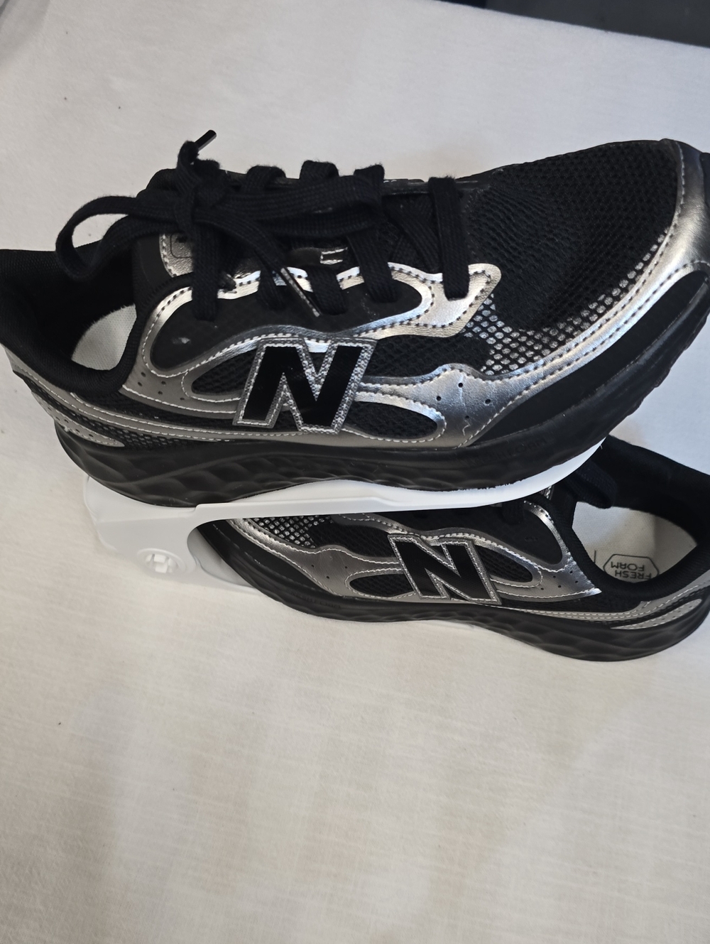 New Balance Black & Silver Women's Athletic Sneakers
